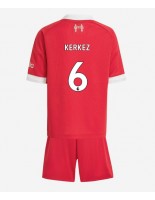 Liverpool Milos Kerkez #6 Domácí dres pro děti 2025-26 Krátký Rukáv (+ trenýrky)